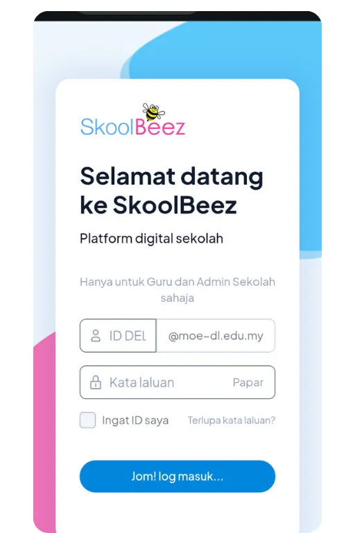 Butiran Log Masuk Guru